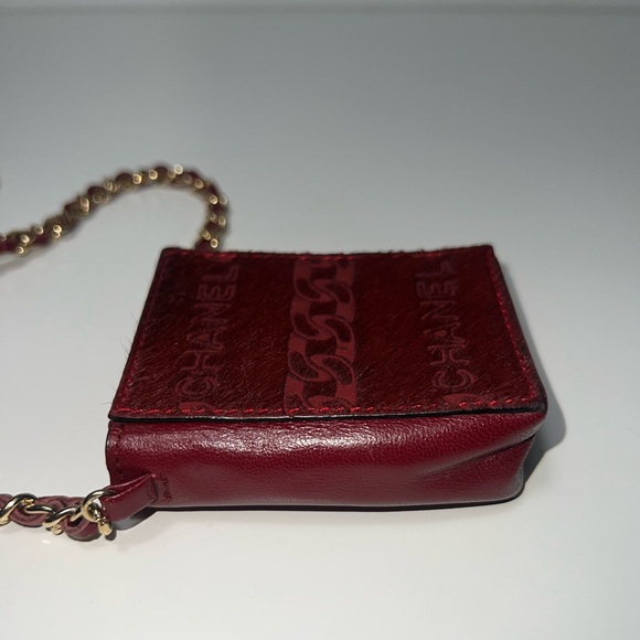 Chanel CC Logo Pony Hair Crossbody Cigarette Holder Case Bag Purse - Picture 9 of 13